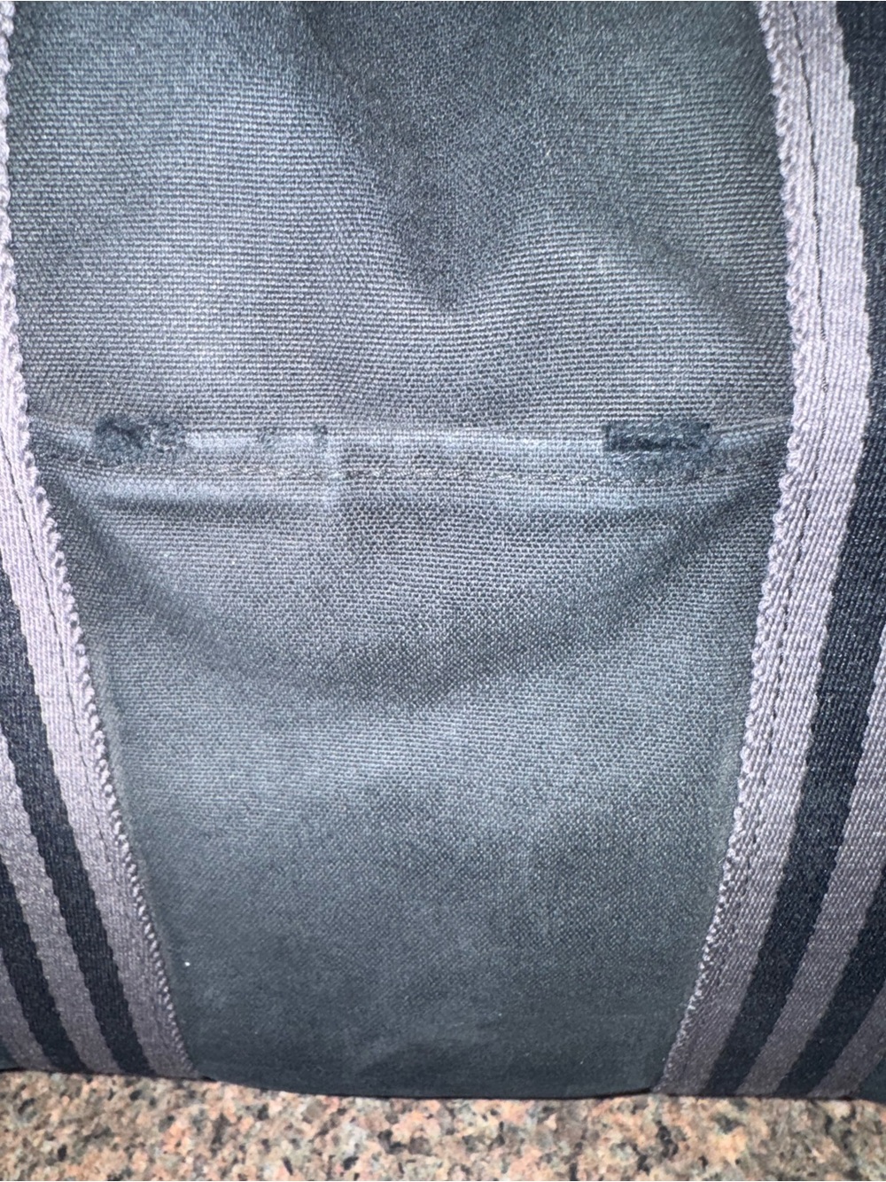Hermes Black Canvas Tote with Striped Webbing Handles pre loved - Picture 9 of 9
